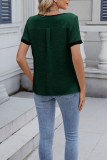 Fashionable V-Neck Short Sleeved Shirt