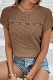 Hollow Breathable Versatile Short Sleeved T-Shirt