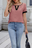 Fashionable V-Neck Short Sleeved Shirt