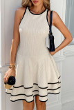 Round Neck Sleeveless Triple Layered Ruffle Dress