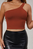 Sexy Sleeveless Single Shoulder Vest