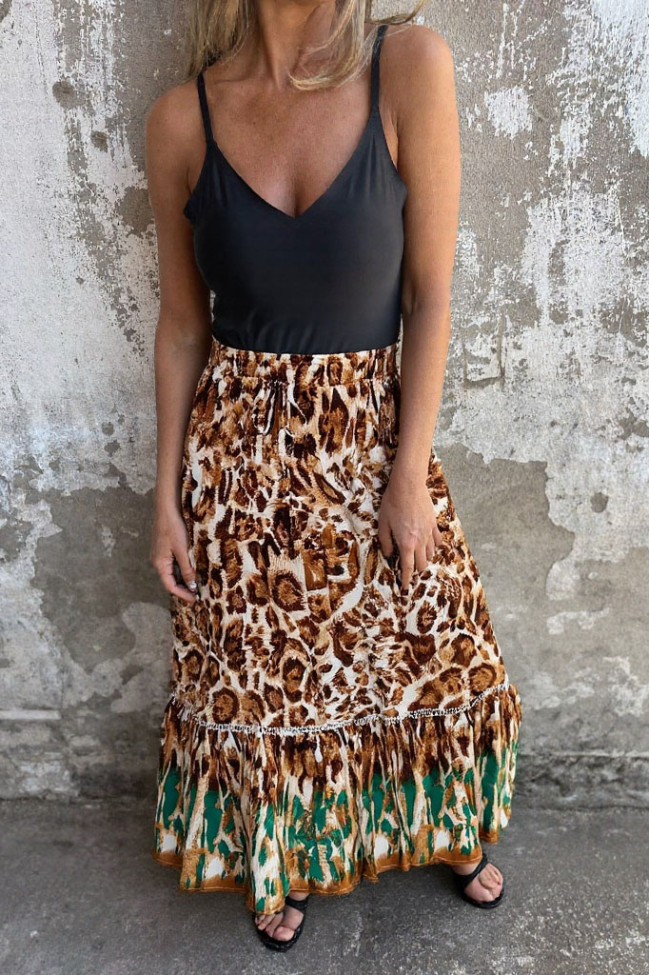 Bohemian Printed Beach Chiffon Skirt