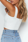Fashion Solid Color Sleeveless Vest