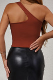 Sexy Sleeveless Single Shoulder Vest