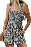 Casual Pocketed Smocked Sleeveless Romper