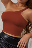 Sexy Sleeveless Single Shoulder Vest