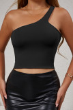 Sexy Sleeveless Single Shoulder Vest