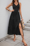 V-Neck Camisole Slit Backless Dress