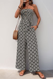 Fashion New Printed Strapless Jumpsuit