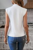 Solid Color Sleeveless Round Neck Vest