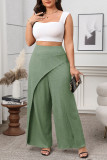 Solid Color Loose Wide Leg Pants