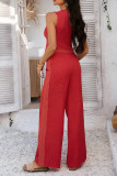 Commuting Style Cardigan Vest Wide Leg Pants