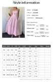 Solid Color High Waisted Camisole Dress