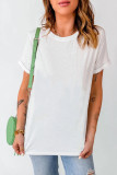 Round Neck Pullover Casual Short Sleeved T-Shirt
