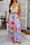 Bohemian Print Versatile Wide Leg Pants