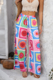 Bohemian Print Versatile Wide Leg Pants