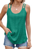 Solid Color U-Neck Sleeveless Tank Top