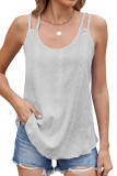 Solid Color U-Neck Sleeveless Tank Top