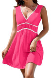 Lace V-Neck Sleeveless Beach Dress