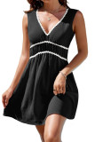 Lace V-Neck Sleeveless Beach Dress