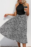 Sleeveless Neck Hanging Leopard Print Dress