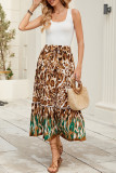 Leopard Print Bohemian Beach Skirt