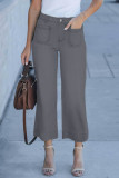 Loose Denim Straight Leg Cropped Pants Jeans