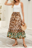 Leopard Print Bohemian Beach Skirt