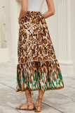 Leopard Print Bohemian Beach Skirt