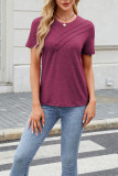 Diagonal Button Short Sleeved T-Shirt