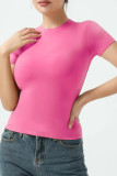 Round Neck Slim Fit Short Sleeved T-Shirt