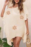 Lotus Leaf Edge Solid Color Beach Bikini Cover Up