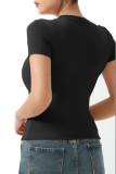 Round Neck Slim Fit Short Sleeved T-Shirt