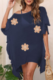 Lotus Leaf Edge Solid Color Beach Bikini Cover Up