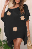 Lotus Leaf Edge Solid Color Beach Bikini Cover Up