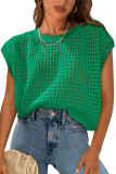 Round Neck Hollow Sunscreen Knitted Sweater Cover Up