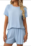 Short Sleeved Shorts Pajamas Two-Piece Set
