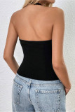Solid Color Bow Sleeveless Backless Vest