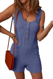 Casual Striped Sleeveless Vest Jumpsuit