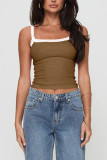 Lace Edged Sleeveless Camisole Vest
