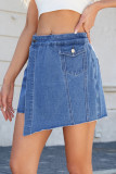 Washed Casual Slimming Denim Shorts