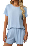Short Sleeved Shorts Pajamas Two-Piece Set