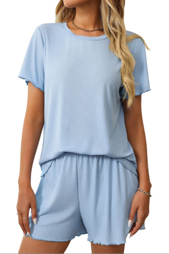 Short Sleeved Shorts Pajamas Two-Piece Set