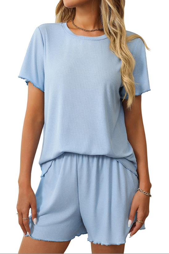 Short Sleeved Shorts Pajamas Two-Piece Set
