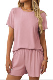 Short Sleeved Shorts Pajamas Two-Piece Set