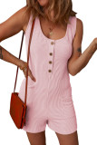 Casual Striped Sleeveless Vest Jumpsuit