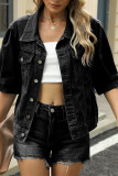 Loose Slimming Short Sleeved Denim Jacket