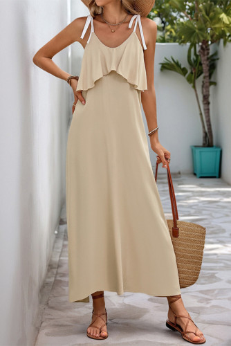 Solid Color Versatile Sleeveless Camisole Dress