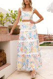 Lace Suspender Short Sleeved Skirt Two-Piece Set