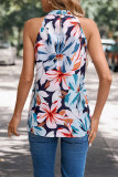 Hanging Neck Sleeveless Printed Vest